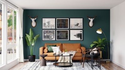 Hoe één donkere muur je hele woonkamer transformeert